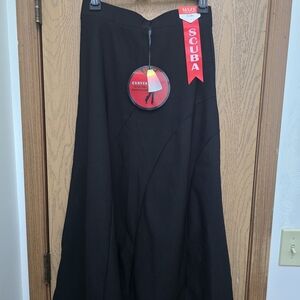 Maze Collection Scuba Black A-Line Skirt